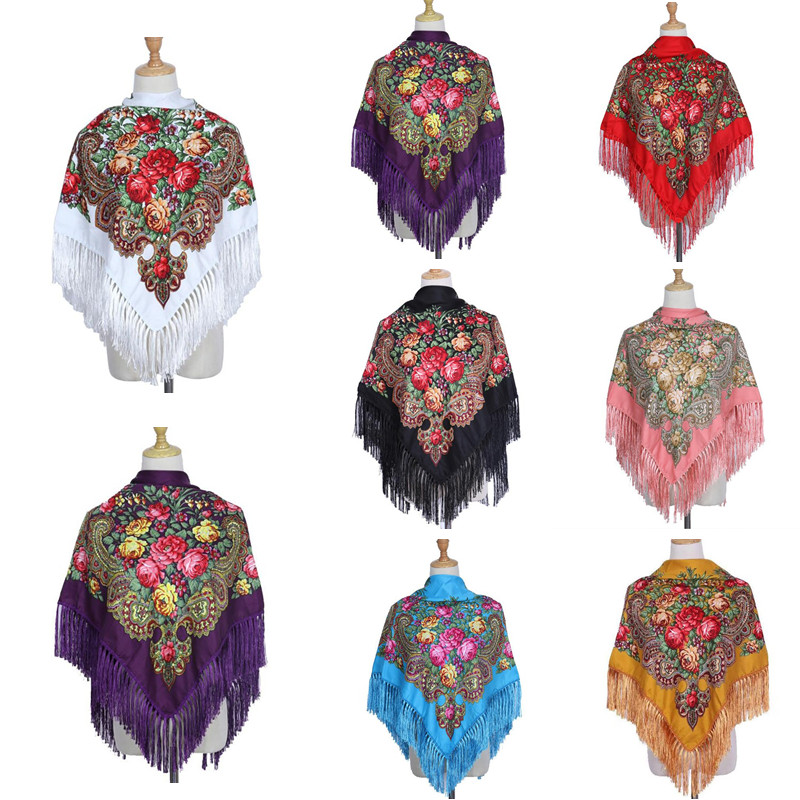 Winter Ethnic Fashion For Women - Écharpe imprimée rétro pour femme, châle
