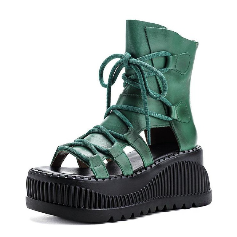 The Ethnic Fashion - Bottines ethniques en cuir véritable de