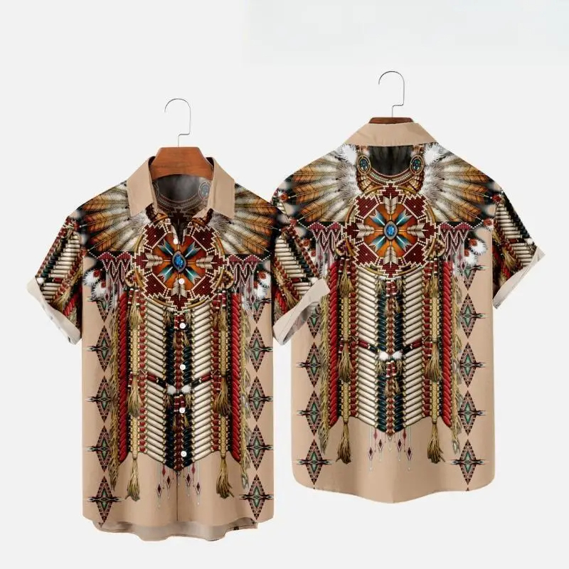 Fashion Ethnic Indian Clothing - Chemises de plage imprimées en 3D