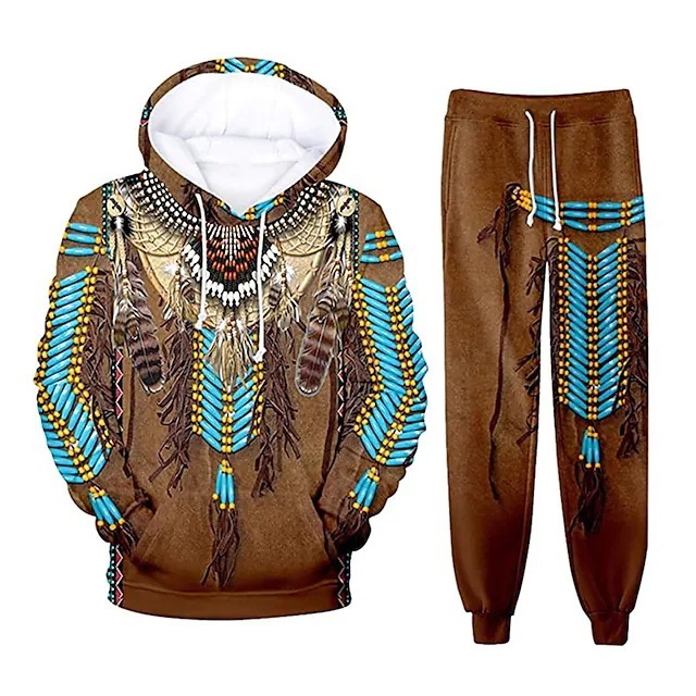 Fashion Ethnic Indian Clothing - Style ethnique indien imprimé 3D sweats