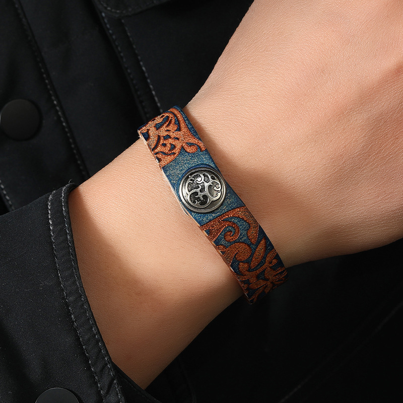 Ethnic Fashion Influencers - Bracelet en cuir véritable pour amoureux