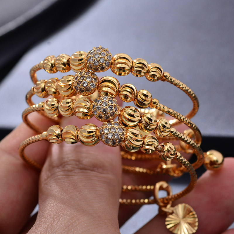 Ethnic Fashion Dubai - Bracelets ethniques en or 24K, 4