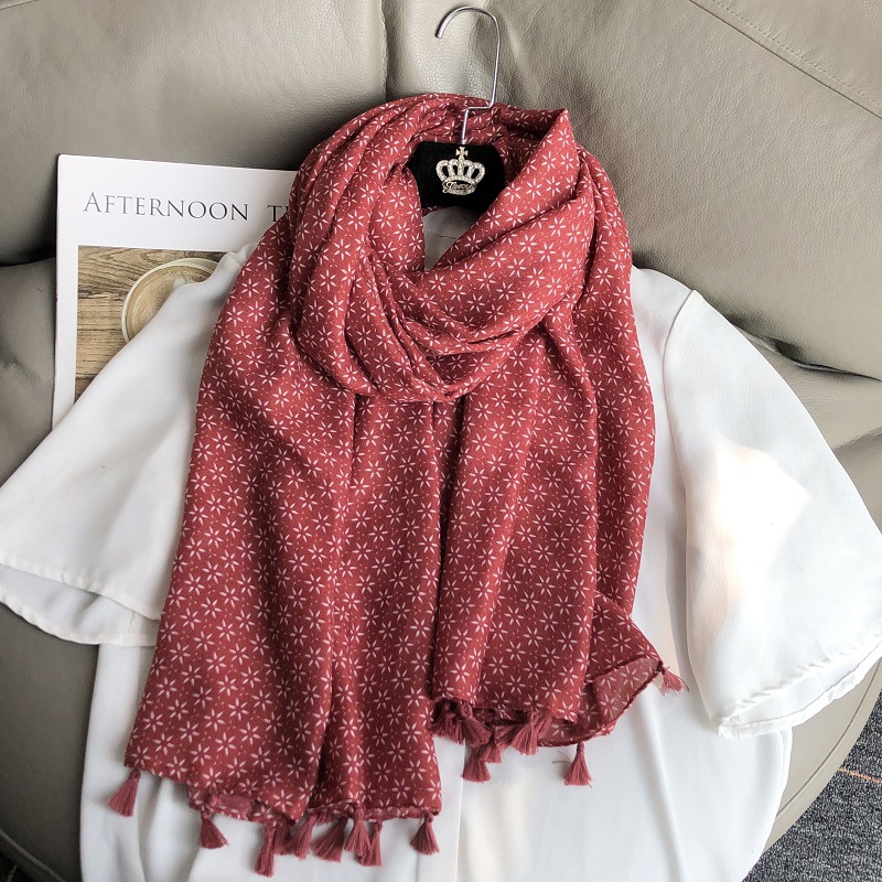 Winter Ethnic Fashion For Women - Écharpe drapeau en lin de coton