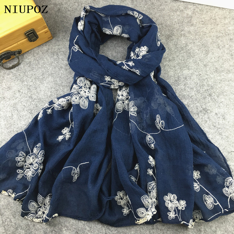 Winter Ethnic Fashion For Women - Foulard brodé ethnique pour femme, écharpe