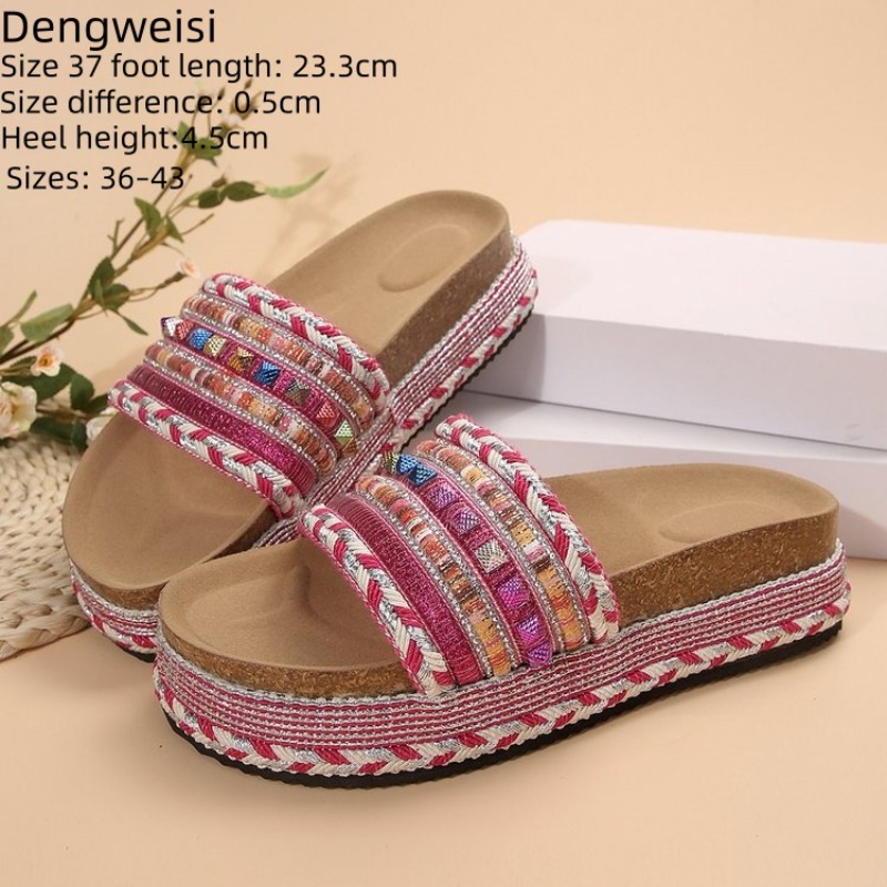 The Ethnic Fashion - Sandales Bohèmes Tendance pour Femmes –