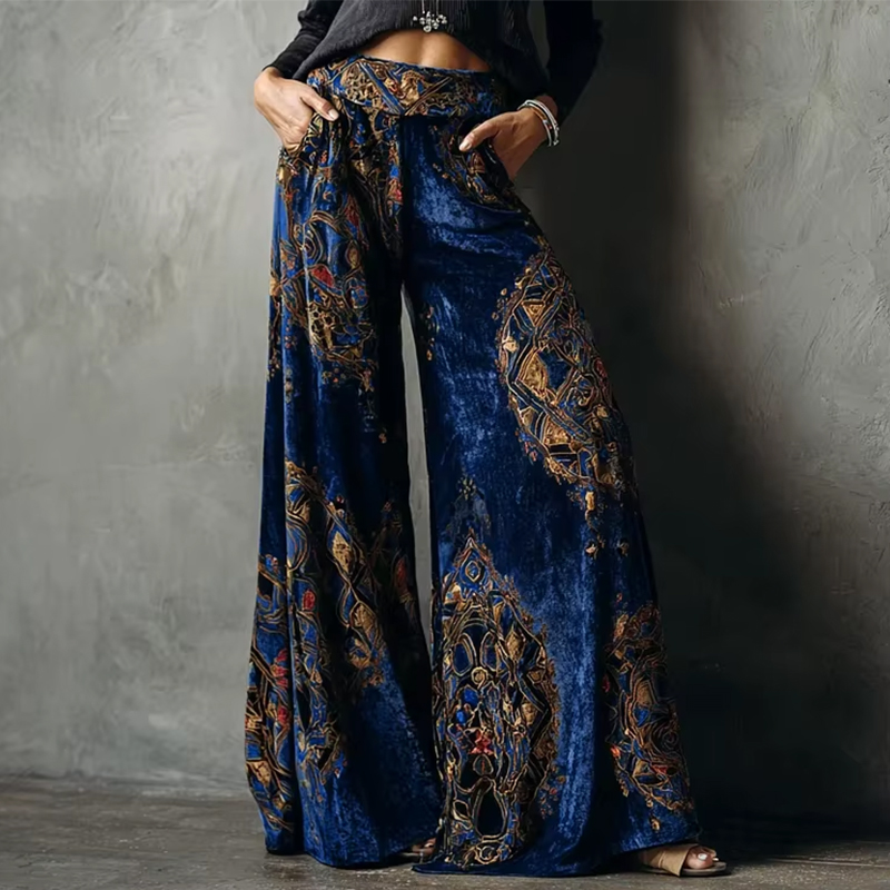 Winter Ethnic Fashion For Women - Pantalon à jambes larges pour femmes,
