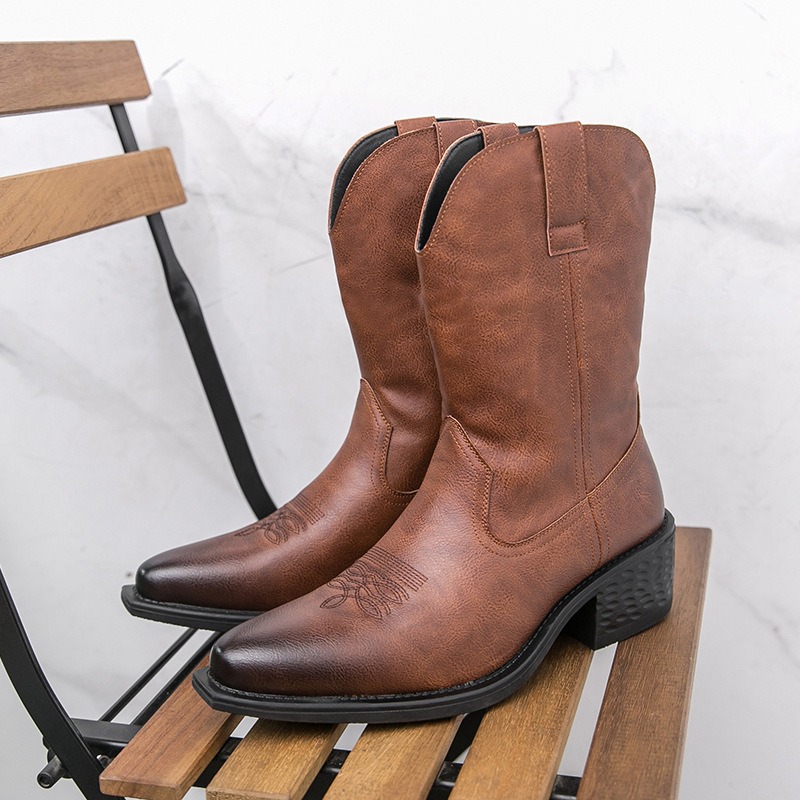 The Ethnic Fashion - Bottes pour hommes, style western classique