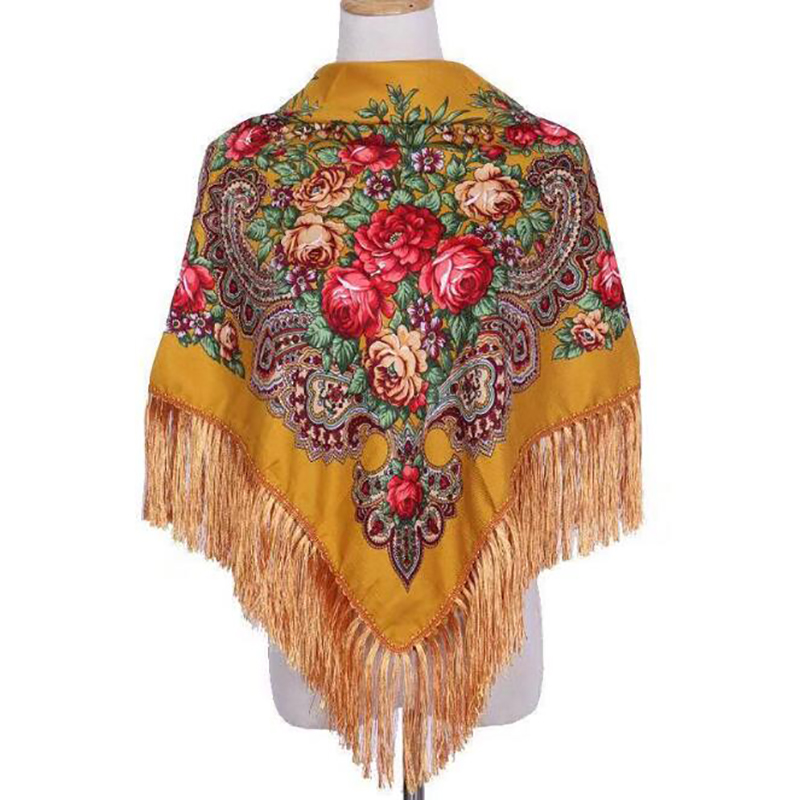 Écharpe imprimée rétro pour fe - Winter Ethnic Fashion For Women avis et prix