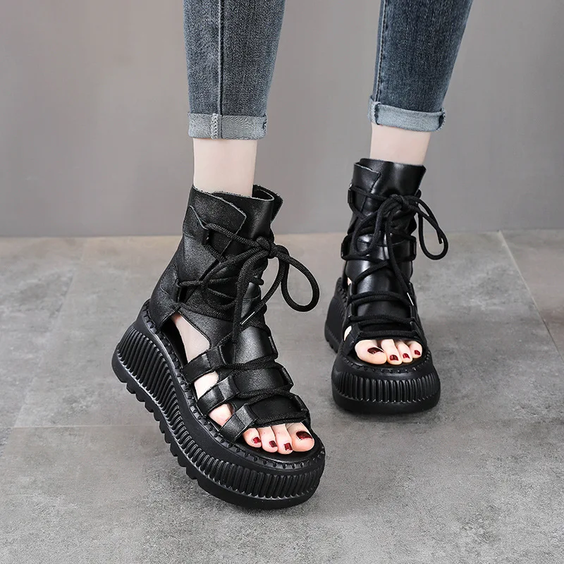 Bottines ethniques en cuir vér - The Ethnic Fashion avis et prix