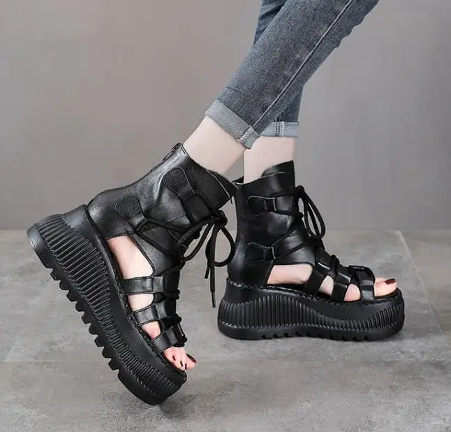 Bottines ethniques en cuir vér - The Ethnic Fashion avis et prix