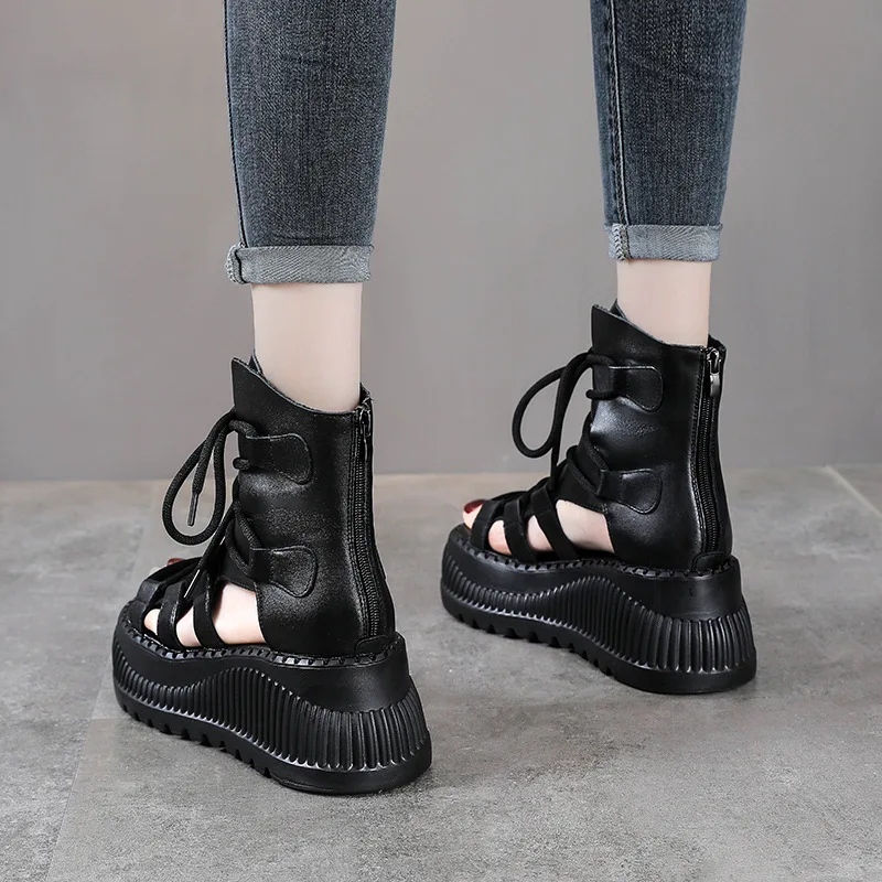 Bottines ethniques en cuir vér - The Ethnic Fashion avis et prix