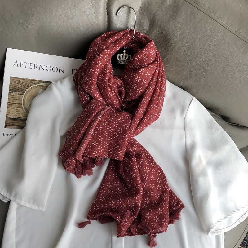 Écharpe drapeau en lin de coto - Winter Ethnic Fashion For Women avis et prix