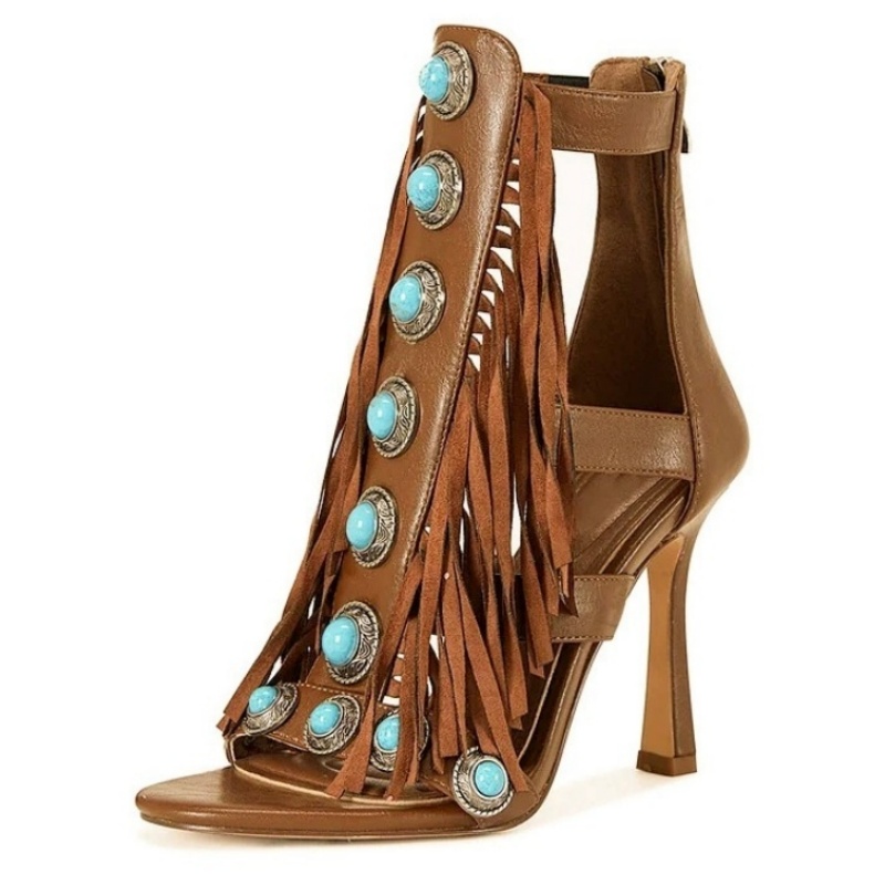 Bottines à franges pour femmes - Ethnic Outfit avis et prix