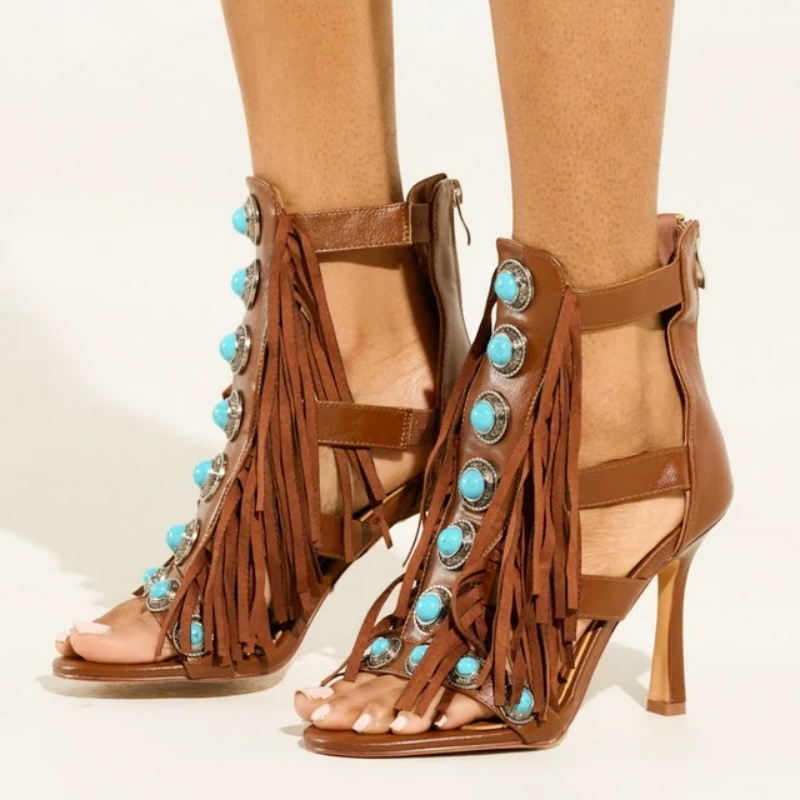 Bottines à franges pour femmes - Ethnic Outfit avis et prix