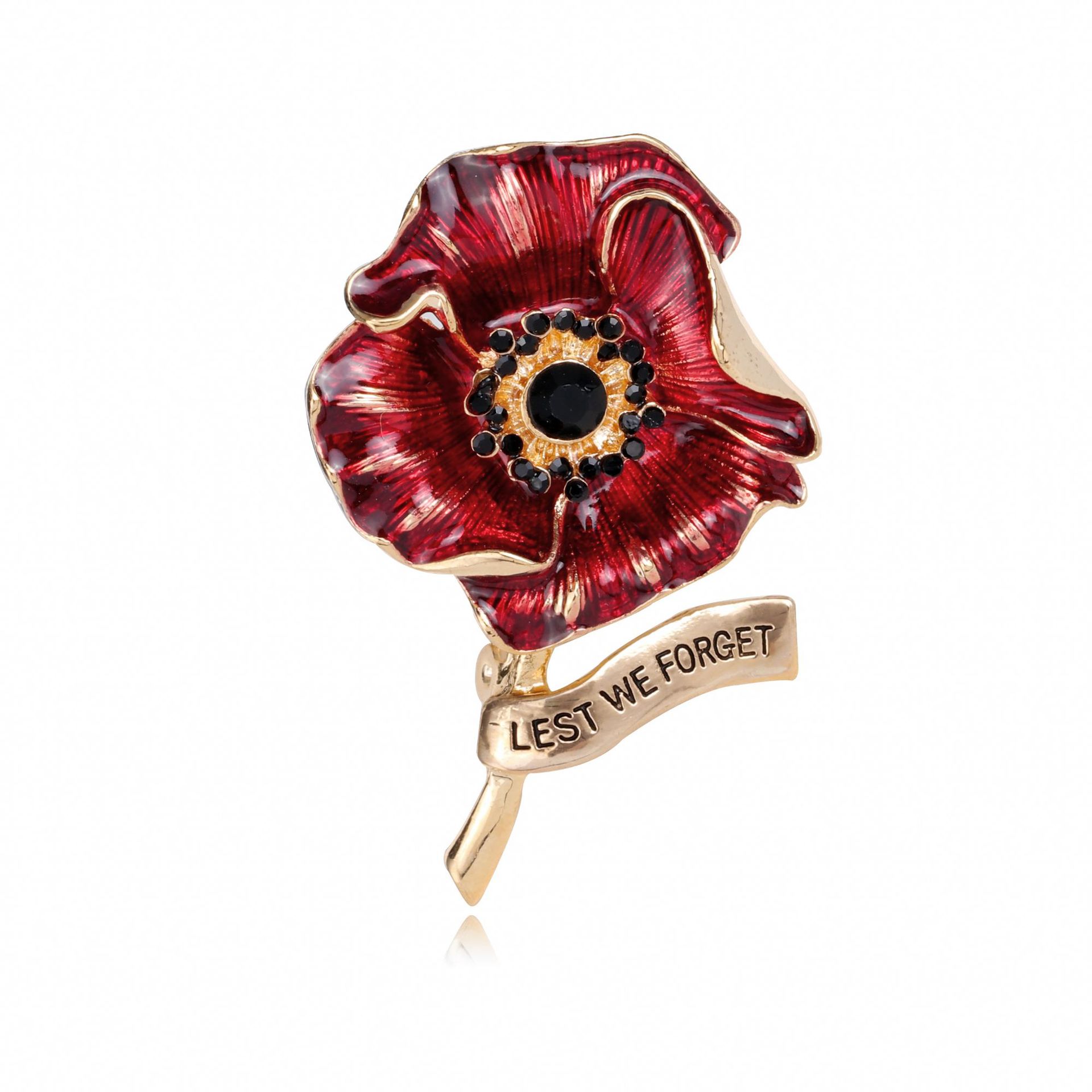 Broche fleur de coquelicot rou - Ethnic Fashion Uk avis et prix