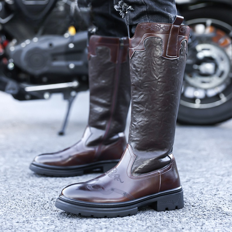 Bottes mi-mollet pour hommes b - The Ethnic Fashion avis et prix