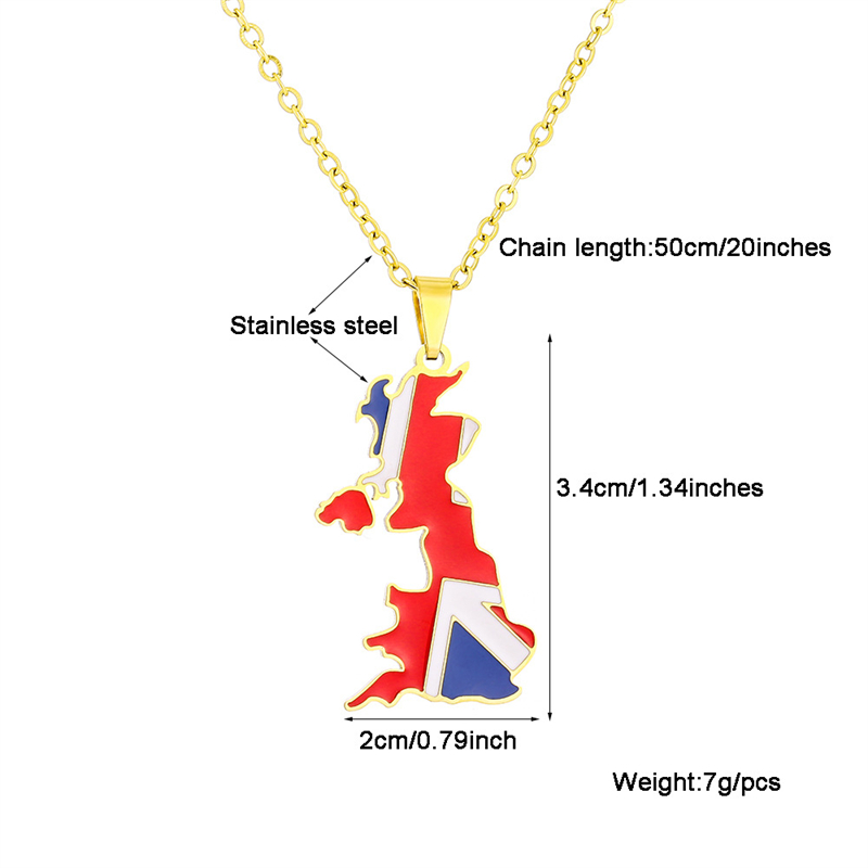 Pendentif carte du royaume-uni - Ethnic Fashion Uk avis et prix