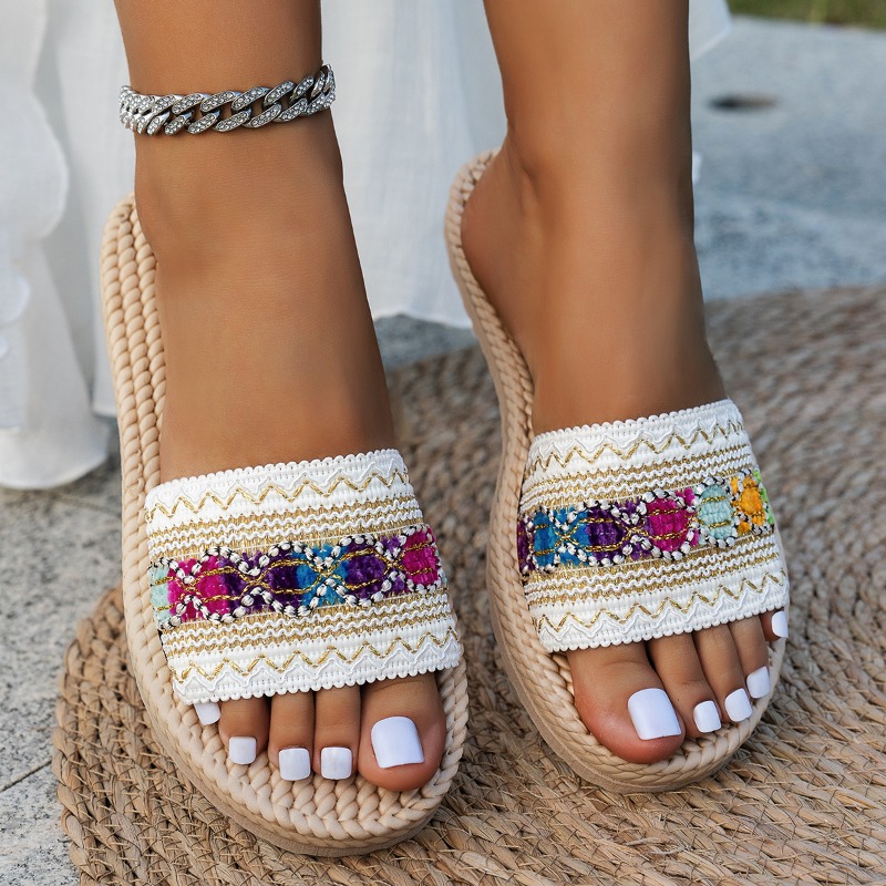 Sandales plates d'extérieur po - The Ethnic Fashion avis et prix
