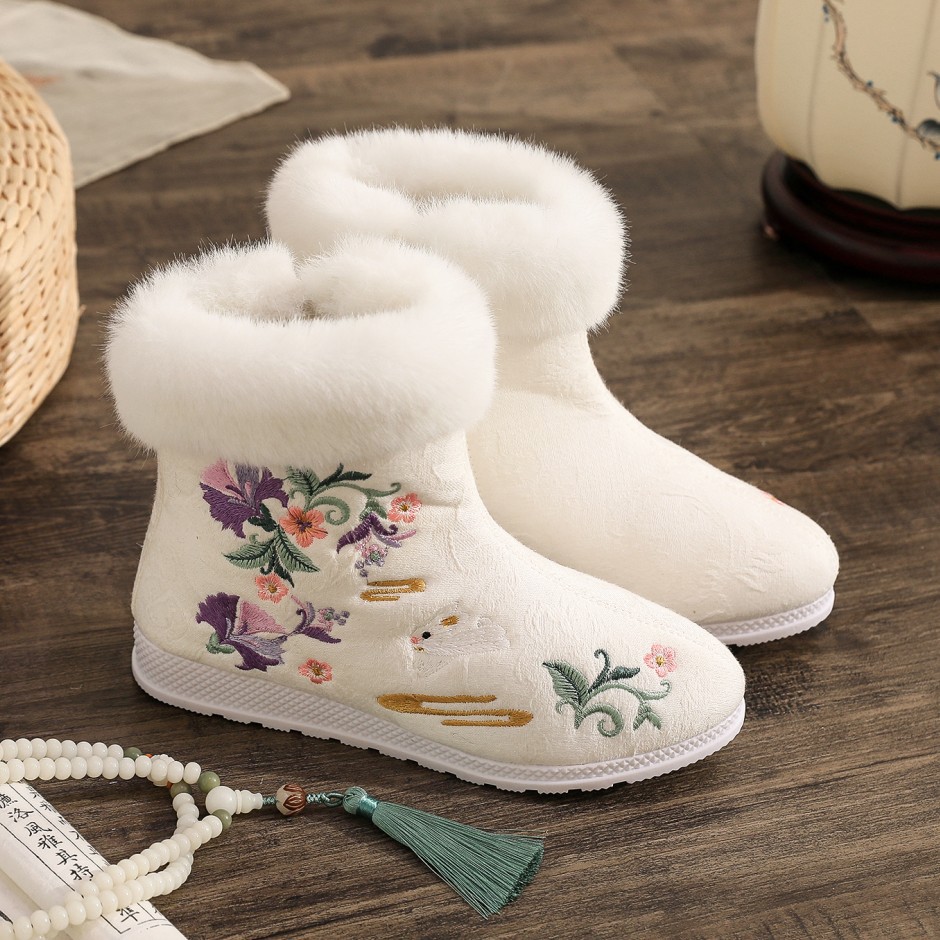 Bottes courtes brodées Style e - Winter Ethnic Fashion For Women avis et prix